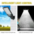 thumbnail image 4 of LED Solar Street Light 2.5W Solar Wall Light w/1200mAh Battery IP65 Waterproof Motion Sensor Light 3 Lighting Modes Parking Lot Light w/Remote Control for Garden Deck Yard Garage(616-1), 4 of 8