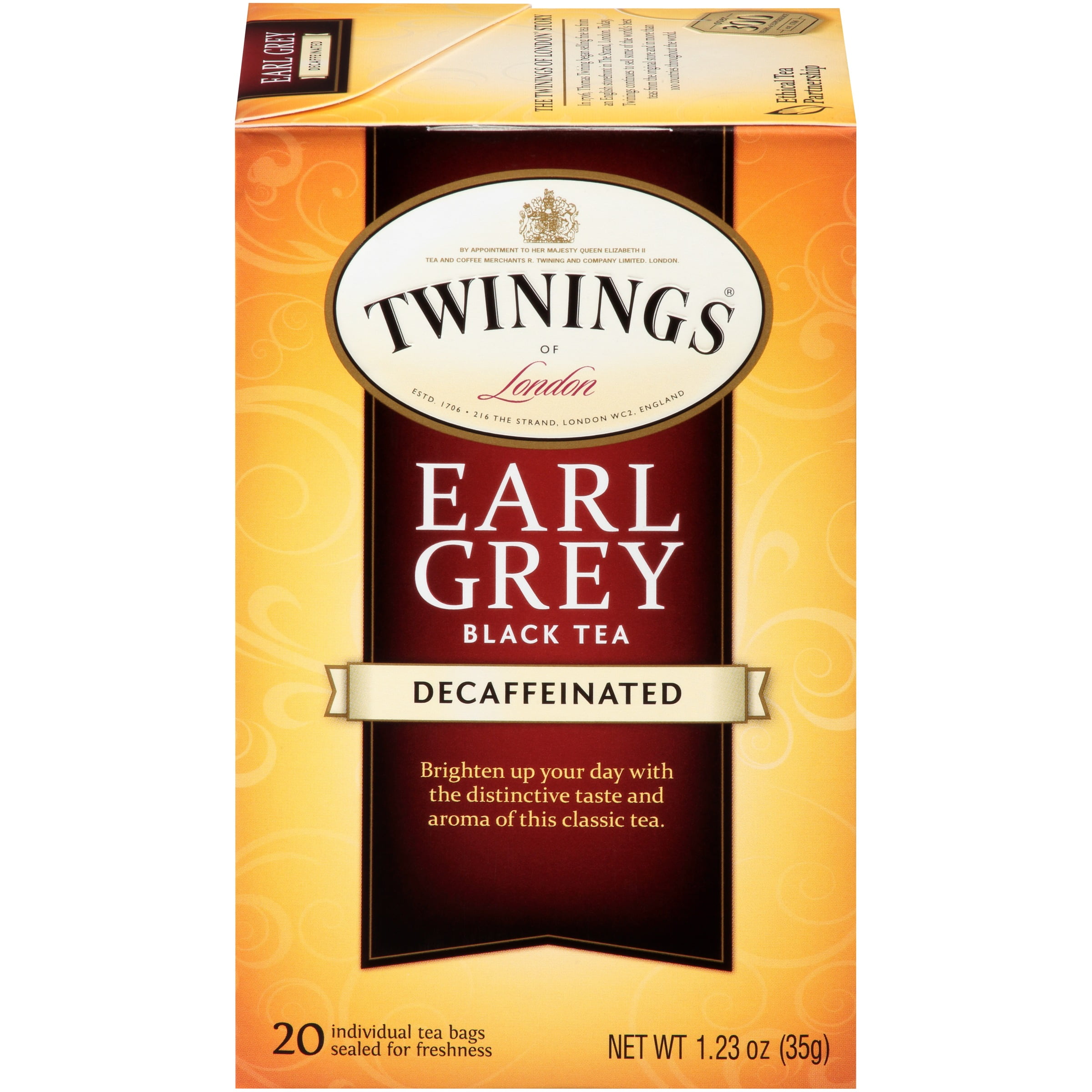 6 Boxes Twinings Of Londonaƒa A A Earl Grey Black Tea Decaffeinated Ct Tea Bags 1 23 Oz Box Walmart Com Walmart Com