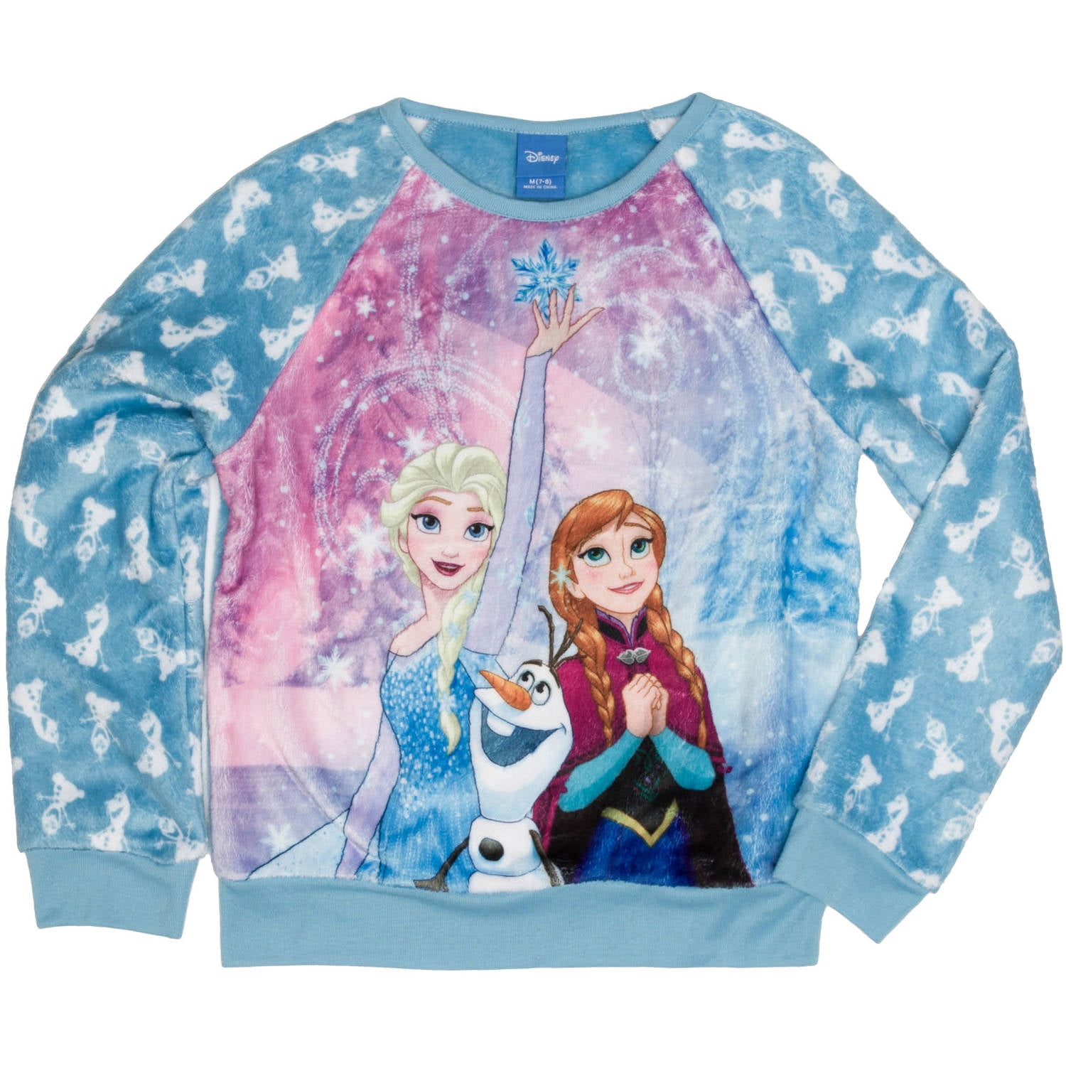 Disney Frozen Girls' Frozen Moment Long Sleeve Crew Neck Sweatshirt ...
