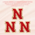 thumbnail image 3 of Chenille Sew on Letter Patch, Self Adhesive Patches Letter-N, 3 of 6