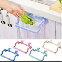 Triani 4 Pieces Over The Cabinet Plastic Bag Holder Hanging Trash Bag Holder Garbage Bag Hanging Rack Rubbish Bag Holder Space-Saving Kitchen Organizer for Under Counter Over Door