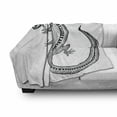 thumbnail image 2 of Salamander Soft Flannel Fleece Throw Blanket, Close Shot Illustration of a Detailed Exotic Lizard in a Crown, Cozy Plush for Indoor and Outdoor Use, 50" x 60", Charcoal Grey and White, by Ambesonne, 2 of 5