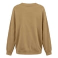 thumbnail image 7 of Women Sweatshirts Sawvnm Women's Fashion Pullover Round-Neck Long Sleeve Solid Blouses Sweater Tops for Women Pink S, 7 of 7