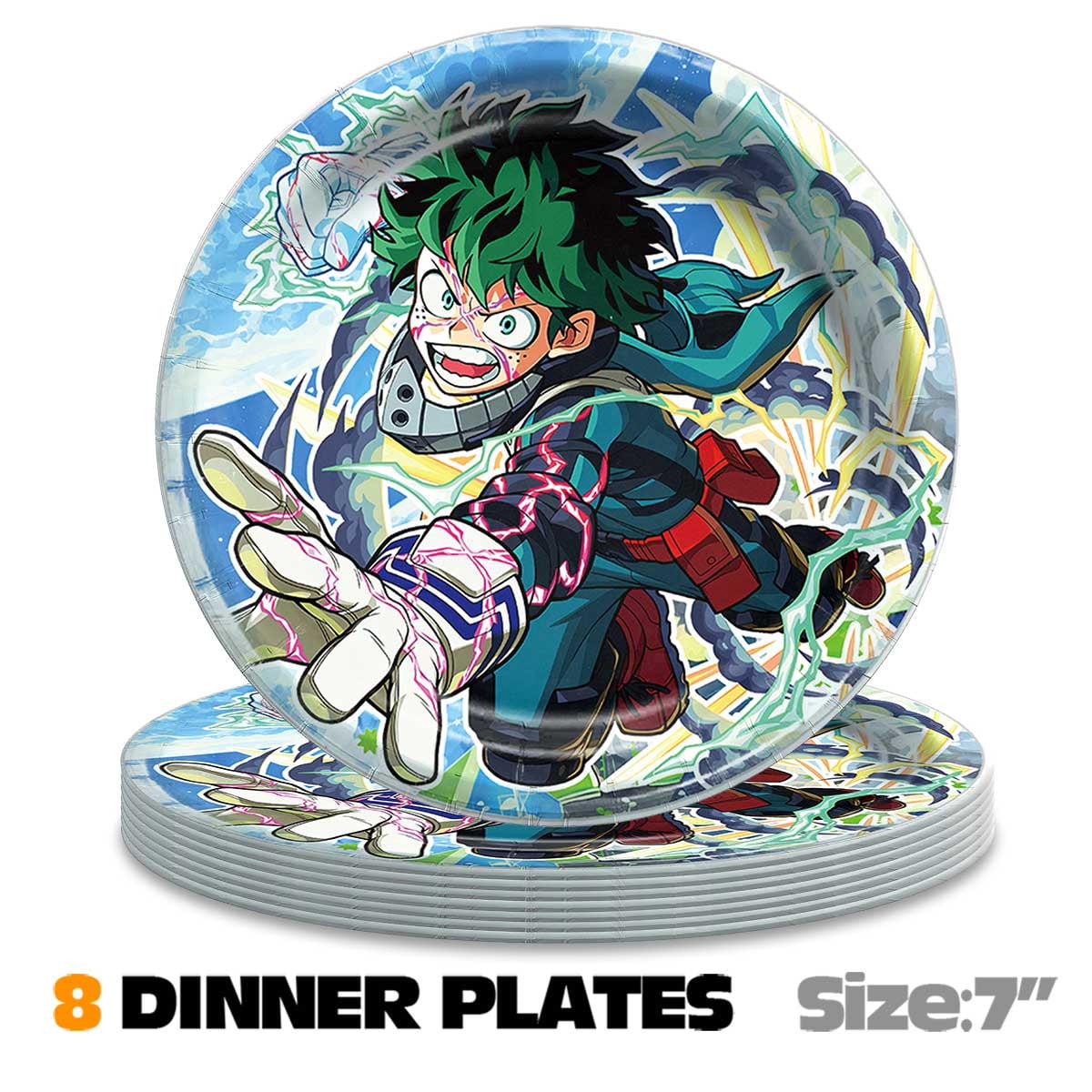 My Hero Academia Birthday Party Supplies Balloons Paper Plates Decoration Cake Topper Decor Tableware Banner Backdrop