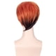 thumbnail image 3 of Peluca de cosplay naranja corta en capas con flequillo lateral de 30 cm para anime, 3 of 3