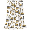 thumbnail image 2 of Balery Funny Excavator Manta de Felpa Suave y Acogedora – Cobija de Franela Aterciopelada para Cama, Lavable y Cálida para Sofá, Mascotas, Transpirable-50"x40", 2 of 7
