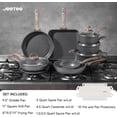 thumbnail image 2 of Pots and Pans Set, Nonstick Kitchen Cookware Sets, Induction Granite Cooking Pot Set w/Frying Pan, Saucepan, Sauté Pan, Egg Pan, Cooking Pots, PFOA Free (Grey 23 Pcs), 2 of 9