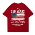thumbnail image 6 of We the People 250th Anniversary USA Printed Womens Shirts, 1776-2026 250 Years Short Sleeves CrewNeck Graphic Tees for Womens, Womens Tops for 4th of July Independent Day Summer Red L, 6 of 6