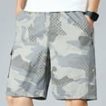 thumbnail image 2 of LbsKUS Men's Casual Hawaiian Shorts Twill Cargo Shorts Elastic Waist Drawstring Lightweight Cotton Shorts Summer Beach Vacation Shorts Classic Stretch Short with Pockets,Gray,XXXL, 2 of 8
