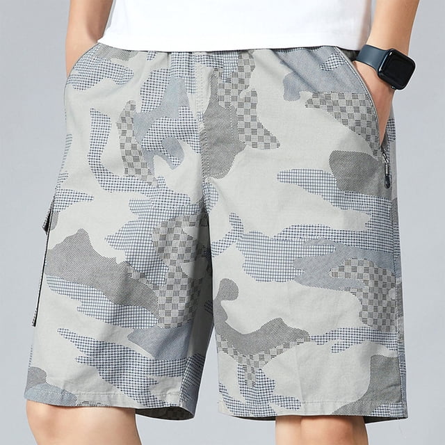 Summer Casual Printed Shorts Loose And Versatile Capris Cotton Straight Leg Pants