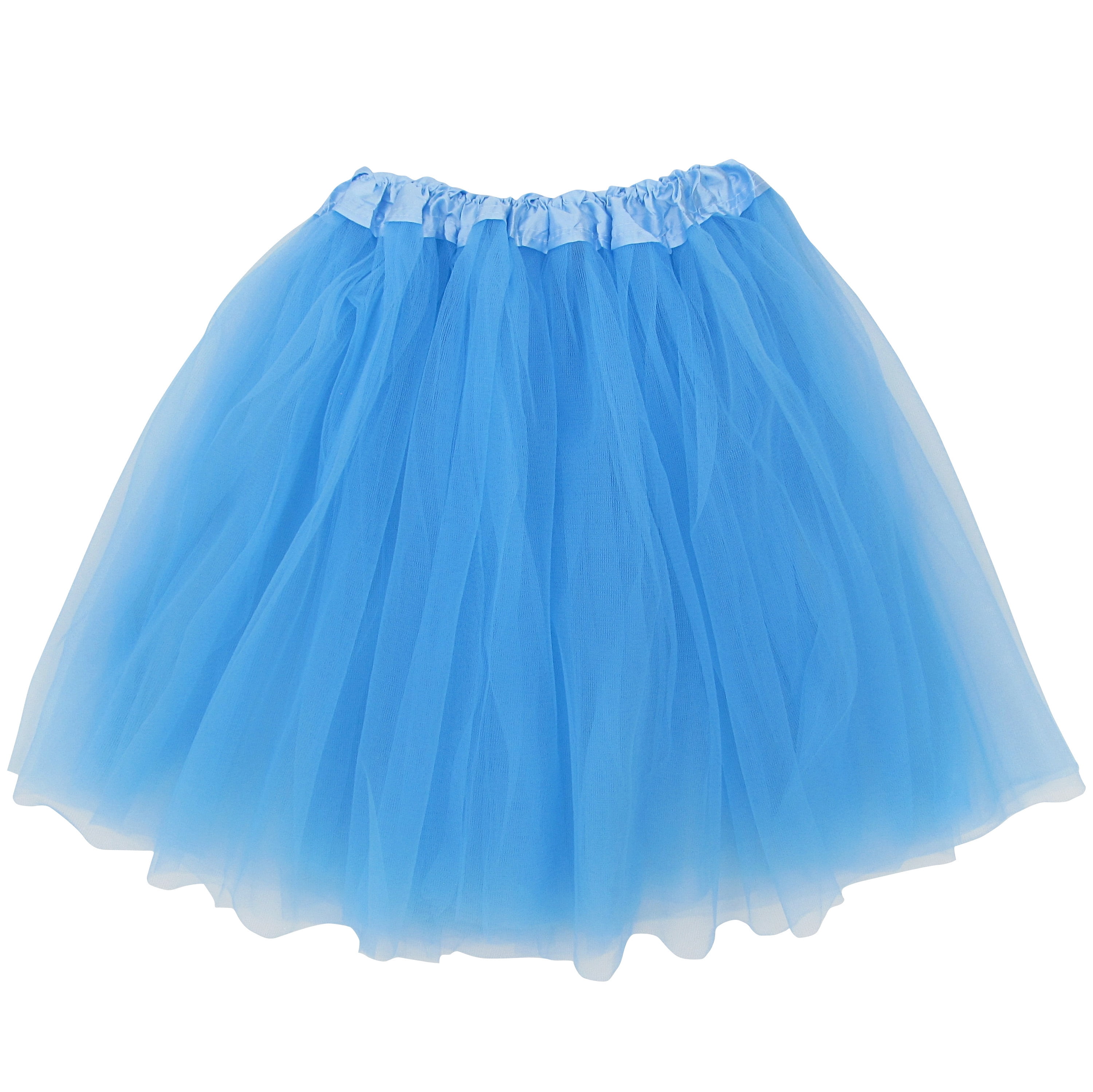 Extra Plus Size Light Blue Adult Size 3-Layer Tulle Tutu Skirt ...