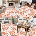 thumbnail image 5 of 5'x8' Area Rugs, Burnt Orange Botanical Indoor Outdoor Area Rug for Living Room Bedroom, Vintage Nature Flower Washable Bathroom Rugs Kitchen Floor Carpet Mats Home Decor Aesthetic, 5 of 8