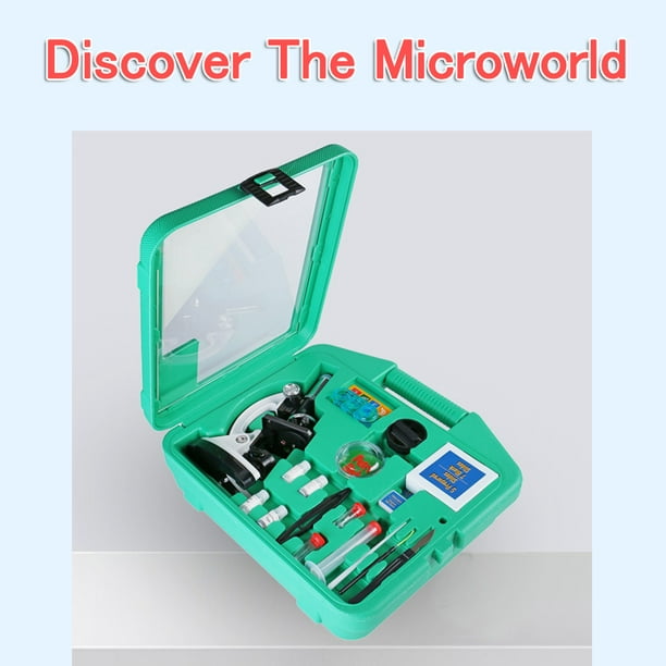 Microscope Portable pour enfants, jouets éducatifs biologiques pour enfants,  Kit scientifique à la maison et à l'école, lumière LED, loupe cadeau à tige  60X-120X – les meilleurs produits dans la boutique en