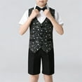 thumbnail image 4 of Miluxas Boy Suits Slim Fit Tuxedo for Boys Sequin Suit Set for Kids formal Wedding Party Outfit Black 7-8 Years, 4 of 7