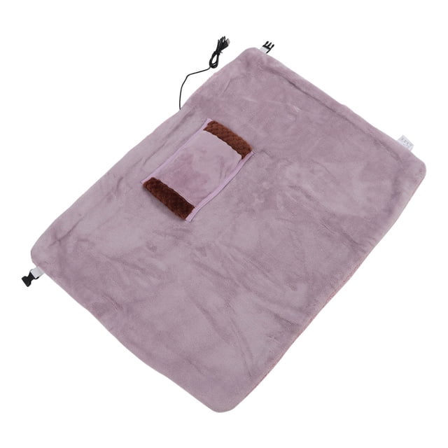 USB Flannel Heating Blanket, Fast Heating Heated Warm Shawl Safe Wide Applications 5V For Home Brown,Pinkish Purple