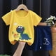 thumbnail image 2 of Odeerbi 2-10 Años Conjunto de Verano Para Niños Camisetas de Manga Corta de Algodón Con Estampado de Dinosaurio Pantalones Cortos Conjunto de Dos Piezas, 2 of 5
