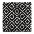 thumbnail image 3 of Unique Loom Trellis Shag Collection Area Rug - Ruth (3' 3" Square Black and White/Ivory), 3 of 11