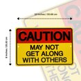 thumbnail image 5 of Caution May Not Get Along With Others Funny Metal Signs Office Dorm Room Decor, 5 of 7
