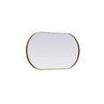 thumbnail image 5 of Metal Frame Oval Mirror 20x36 Inch in Brass, 5 of 12