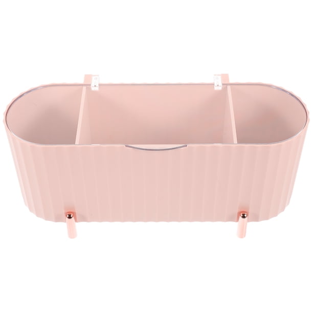 Caja de almacenamiento de maquillaje, organizador de encimera, contenedor decorativo para baño con tapa, organizador de mesa