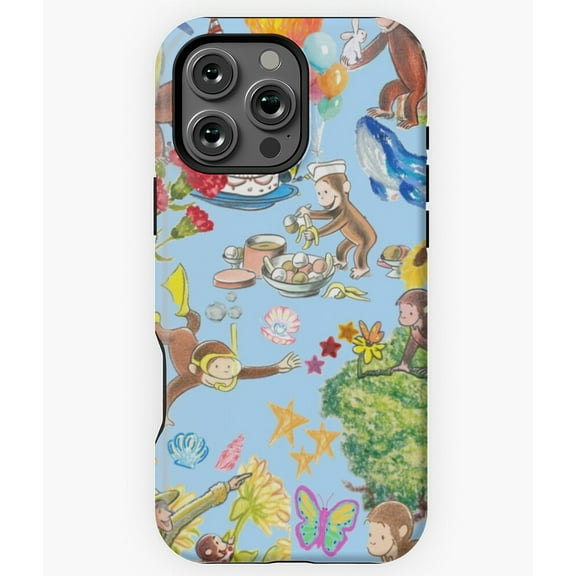Curious George Cartoon M19591 Phone case for iPhone 11 to 16 Pro Max