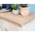thumbnail image 5 of Surrey 2-Door Coastal Storage Cabinet with Shelves, Natural and Distressed White with Natural and Blue Fish Design, 5 of 15