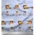 thumbnail image 1 of Soimoi polyester Crepe Fabric Cook Girl Print Fabric by the Yard 42 Inch Wide, 1 of 1