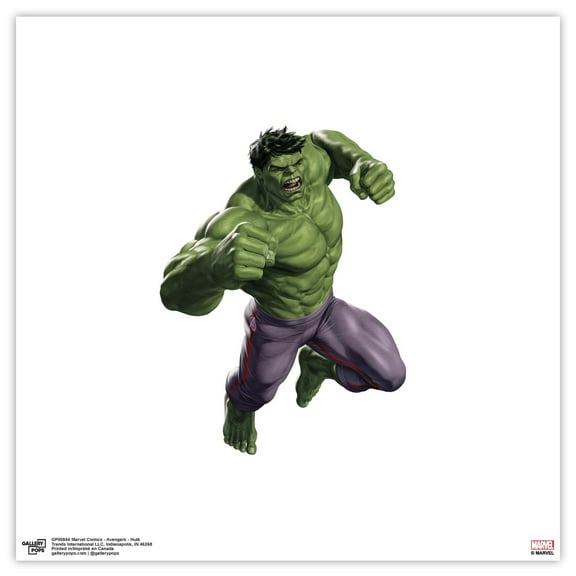 Gallery Pops Marvel Comics Avengers - Hulk Wall Art, Unframed Version, 12" x 12"