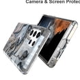 thumbnail image 2 of Marble Pattern Case for Samsung Galaxy S22 Ultra, Slim Fit Lightweight Soft Silicone Shockproof Transparent Clear Phone Case with Wireless Charging Magsafe Lens Protection Cover,Marble-A, 2 of 6