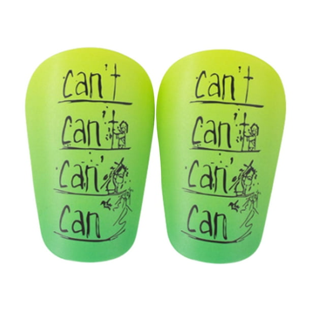 Mini espinilleras para jugadores de fútbol, 2 piezas, espinilleras pequeñas, espinilleras, protección para espinilleras para adultos, espinilleras de Amarillo Verde S