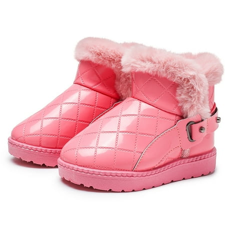 

Children‘s fur integrated winter baby snow boots fleece-lined cotton boots 1-8 years old men‘s and women‘s thickened warm cotton