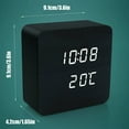 thumbnail image 2 of BallsFHK Voice Controlled LED Digital Alarm Clock Multi-function Electronic Desk Clock Radio Wave Atomic Clock, 2 of 2