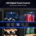 thumbnail image 3 of TUFFIOM 34 Bottles Dual Zone Wine Cooler, Beverage Cooler Refrigerator, 24'' Wine Chiller with Glass Door & Digital Temperature Control, Freestanding or Built-in Wine Fridge for Wine, Champagne, Beer, 3 of 7