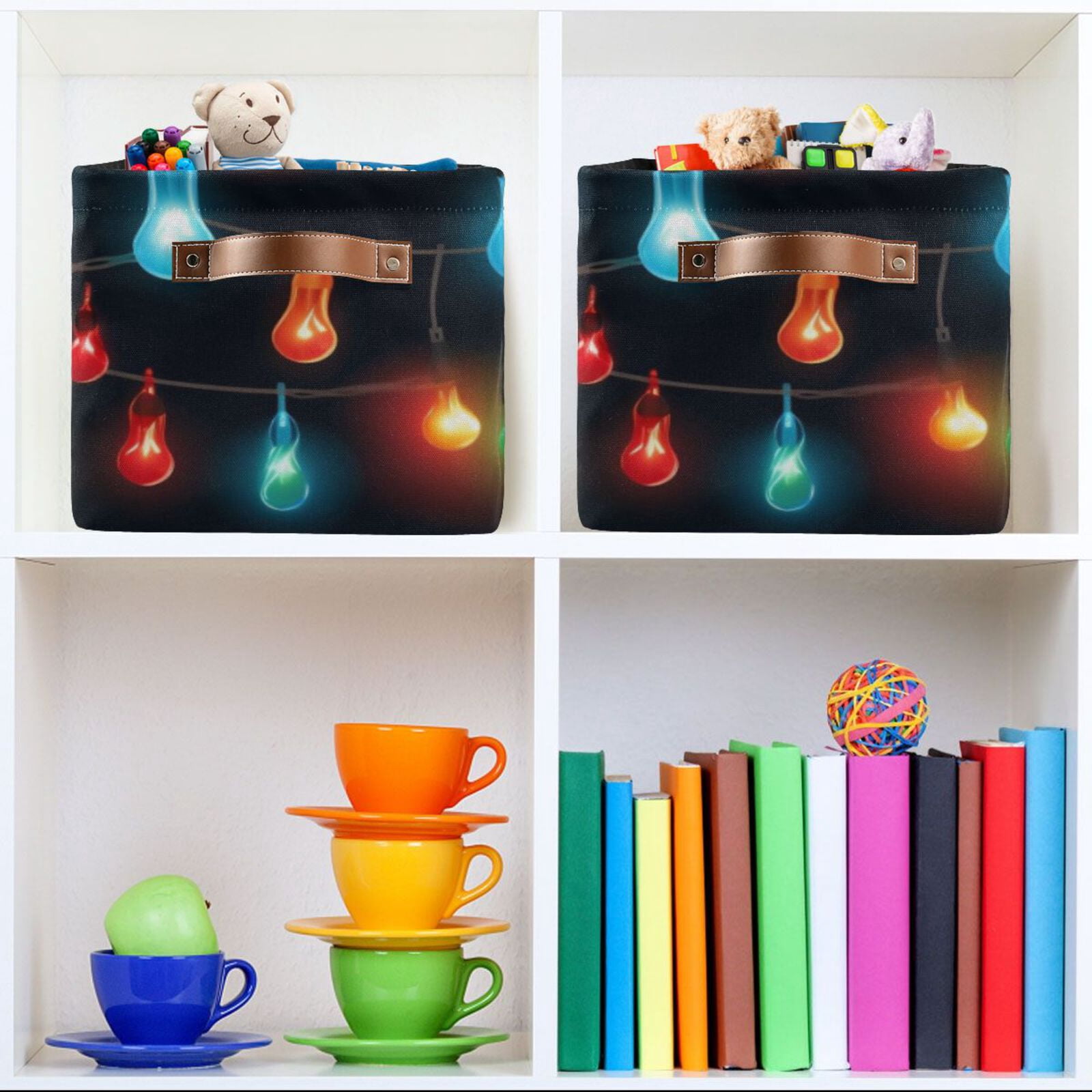 Christmas Lamp Light Post Storage Bins Baskets With Handles Storage Box Clothes Organizer Organization Toys