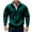 Dark Green, variant on Men's Zip Up Fleece Sweatshirt Hoodless Pullover Stylish Stand Collar Pocket Front Zipper Casual Jacket Cozy Warm Men's Hoodies