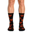 thumbnail image 3 of COUVER Unisex 100 Score Cushioned Crew Socks Black Orange Size 10-13 2-Pack (4 Count), 3 of 6