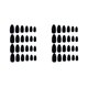 thumbnail image 3 of Qarigey 24 Pieces False Nails Press-on Stick-on Full Tips Nail DIY Fingernails Wearable Tips Manicure Supplies Art Sticker Cover Tools Negro 2piezas Qarigey CBP469618, 3 of 6