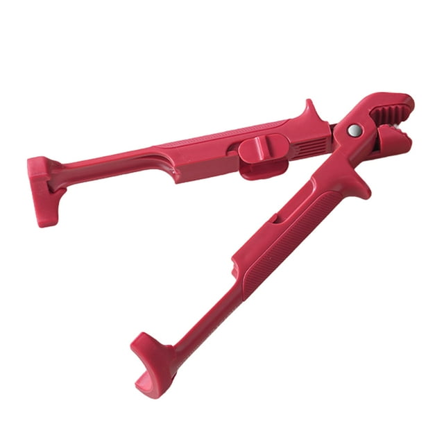 Billuyoard Pinzas para platos calientes, agarre de silicona resistente al calor para un manejo seguro en restaurante, utensilio de cocina 2 en 1, Cocina y Comedor rojo