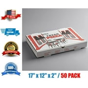 Pizza Box 17" x 12" x 2" - 50/Case Corrugated FREE & FAST SHIPPING