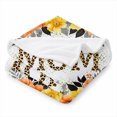 thumbnail image 2 of SPXUBZ Soft Warm Cozy Mom Leopard Print Floral Sunflower Wreath Flannel Throw Blanket For Bed Couch Sofa Mother's Day Gift, 2 of 3