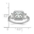 thumbnail image 2 of 925 Sterling Silver and CZ Simulated Diamond Brilliant Embers Ring Size 7 Band Style-Ring for Women, 2 of 2
