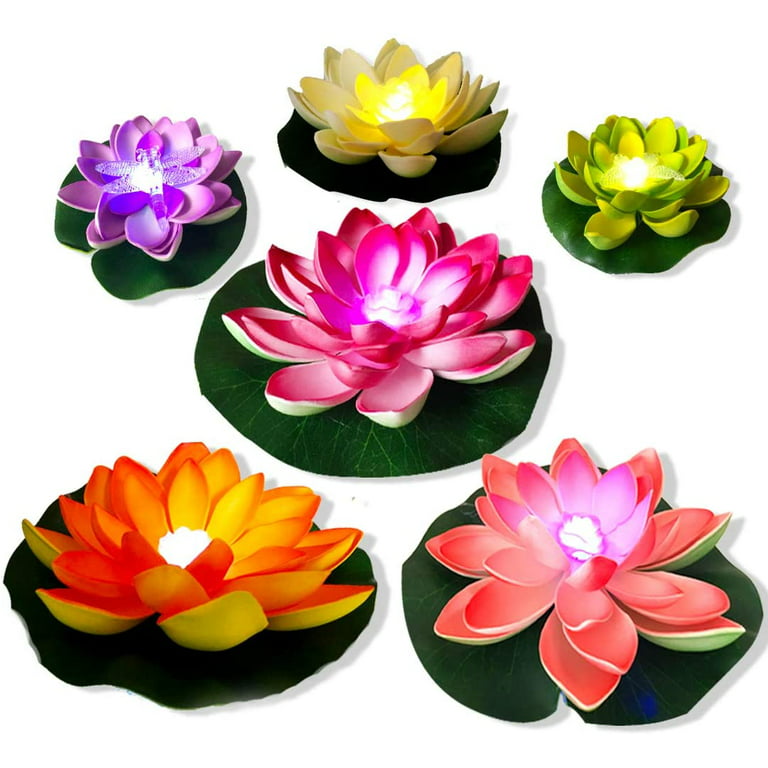 2pcs Kids Night Light Color Changing Lily Flower Plug In LED