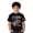Black, variant on Boys Independence Day 250th Anniversary USA Flag Graphic Short Sleeve T-Shirt Color:Gold,Size:6-7 Years