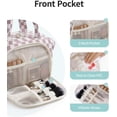 thumbnail image 3 of Makeup Bag Travel Toiletry Bag for Women, Wide Open Large Cosmetic Bags Make up Organizer with Handle, Wet Pocket, for Towel Toiletries, Checkerboard, 3 of 8
