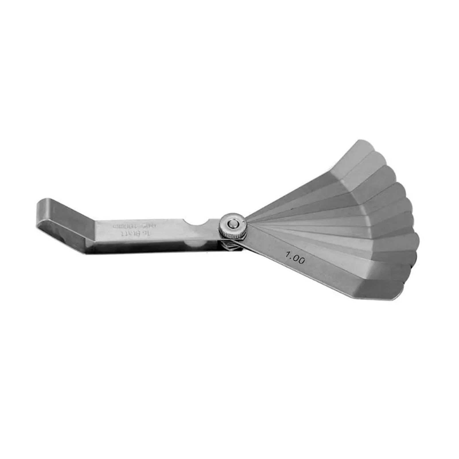 100mm Metric 0.05- 1.0mm Valve Offset Feeler Gauge 16 Blades Stainless Steel Feeler Gauge for Gap Valve Tappets ,Easy Identification