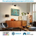 thumbnail image 5 of 2 Pack LED Picture Light, Swivel Metal Artwork Lamps, 15.75 Inch, 2700K/3000K/4000K Selectable, Plug-n-Play & Hardwire Art Lighting, Black, 5 of 7