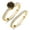Brown||Near Colorless (GH), variant on 18K Yellow Gold Plated Silver White Moissanite Wedding Engagement Band Bridal Set Ring for Women (1.29 Cttw, Gemstone, Available in Size 5, 6, 7, 8, 9)