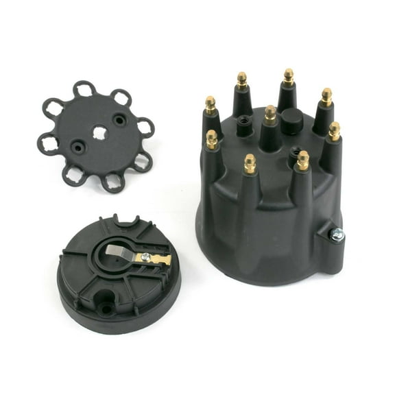 8-Cylinder Male Pro Series Distributor Cap  Rotor Kit - Black