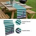 thumbnail image 5 of Anchor Teal Table Runner - 60 Inch Long, Kitchen Dining Table Runner Dresser Scarves, Modern Navy Blue White Striped Nautical Farmhouse Decor for Coffee Tables Wedding Party Banquet, 5 of 8