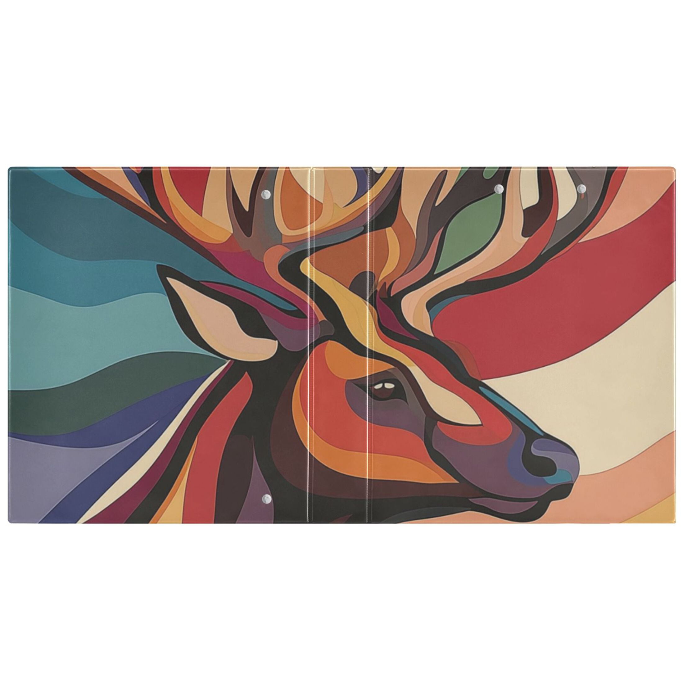 Antler Head Colorful 3 Ring Binders 1.5 inch Hardcover File Folders with Interior Pockets A4 Size Organizer for School Office Hospital Set of 2